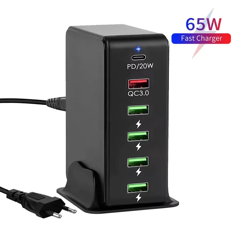 NEW 6 Port USB Type C Fast Charger 65W HUB Multi USB Quick Charging Universal Mobile Phone Desktop Wall Charger For iphone 12
NEW 6 Port USB Type C Fast Charger 65W HUB Multi USB Quick Charging Universal Mobile Phone Desktop Wall Charger For iphone 12