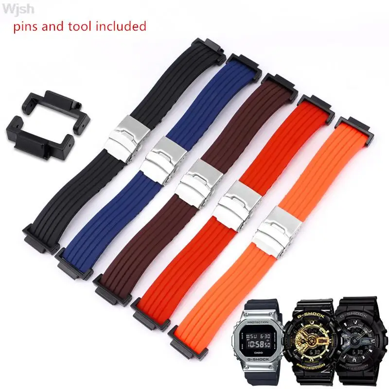 16mm Silicone Watch Band for Casio G-Shock GA-100/110/120/150/200/300 GD-100/120 G-8900 GLS-100 Adaptor Sport Replacement Strap
16mm Silicone Watch Band for Casio G-Shock GA-100/110/120/150/200/300 GD-100/120 G-8900 GLS-100 Adaptor Sport Replacement Strap