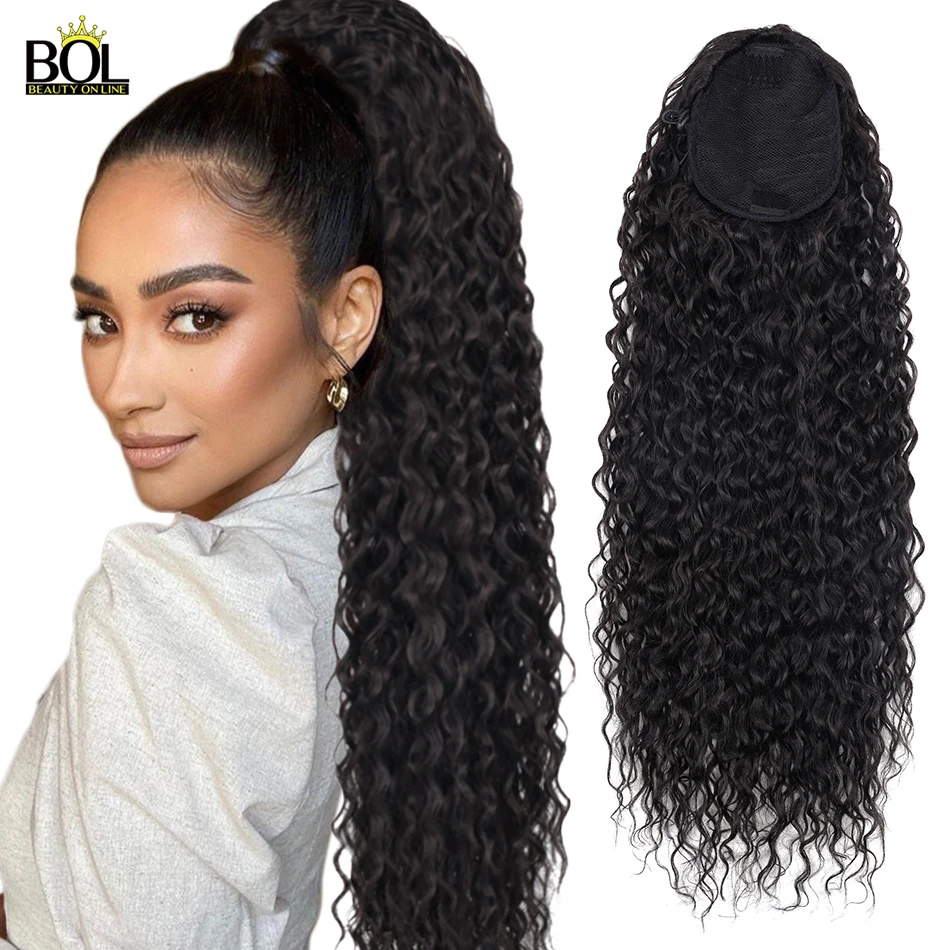 BOL Long Kinky Curly Ponytail Extensions Synthetic Hair Heat Resistant 32Inch 180G Wrap Around Pony Hairpiece for Women
BOL Long Kinky Curly Ponytail Extensions Synthetic Hair Heat Resistant 32Inch 180G Wrap Around Pony Hairpiece for Women