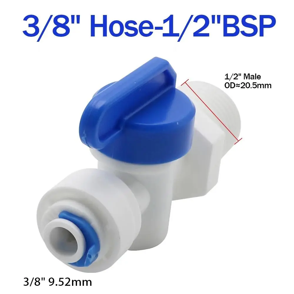 Пластиковый шаровой кран для воды 1/4"-3/8", 1 шт.
Пластиковый шаровой кран для воды 1/4"-3/8", 1 шт.