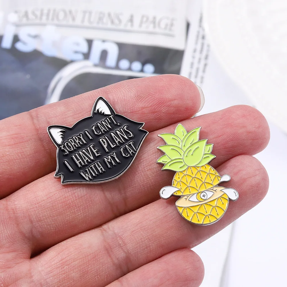 Cartoon Love Ladder Moon Enamel brooch Creativity Alien Pineapple Plant Metal Brooch For Girl Enamel pins Lapel Pins Jewelry
Cartoon Love Ladder Moon Enamel brooch Creativity Alien Pineapple Plant Metal Brooch For Girl Enamel pins Lapel Pins Jewelry