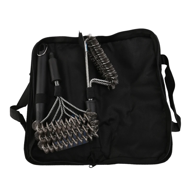 Heavy Duty Safe BBQ Cleaner - Grill Brush Head With Scraper In Carrying Bag - Universal Grill Tools Set
Heavy Duty Safe BBQ Cleaner - Grill Brush Head With Scraper In Carrying Bag - Universal Grill Tools Set