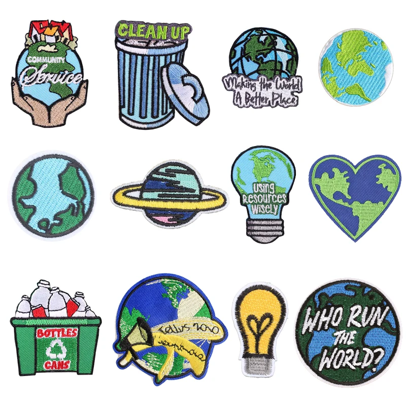 Iron-on Planet Patches Sew on Badge for Clothing on Jeans for Environment Embroidery Stickers for Kids DIY Patch Appliques
Iron-on Planet Patches Sew on Badge for Clothing on Jeans for Environment Embroidery Stickers for Kids DIY Patch Appliques