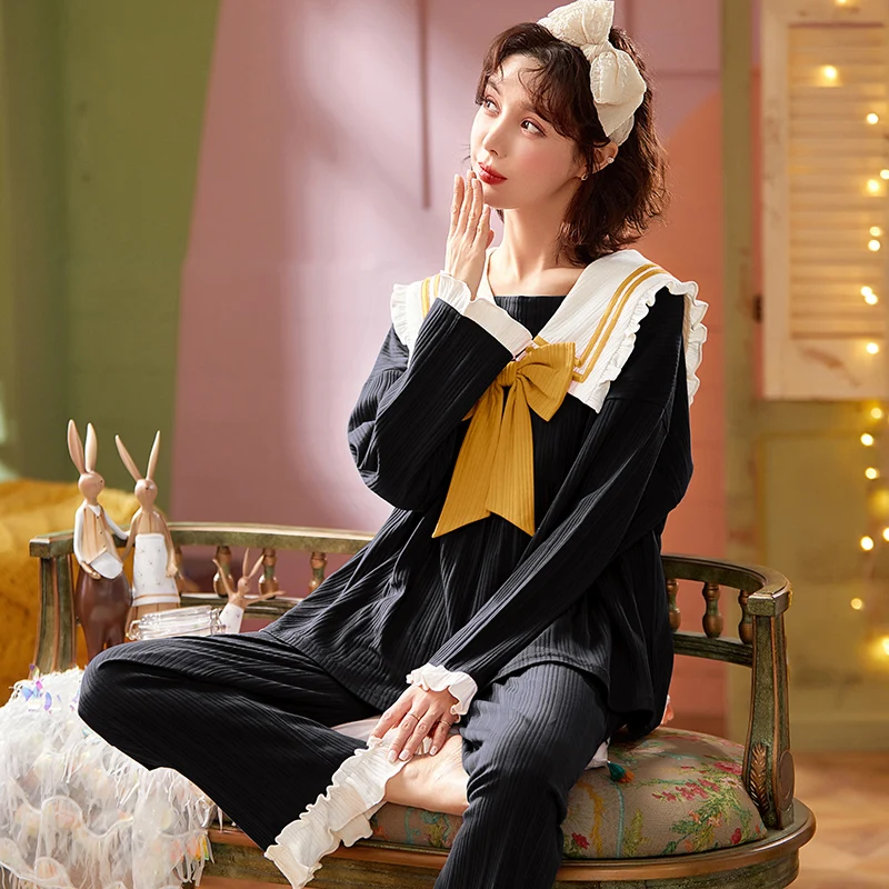 2021New Spring Jacquard Combed Cotton Princess Pajamas Suit Youth Cute Student Outerwear Homewear
2021New Spring Jacquard Combed Cotton Princess Pajamas Suit Youth Cute Student Outerwear Homewear