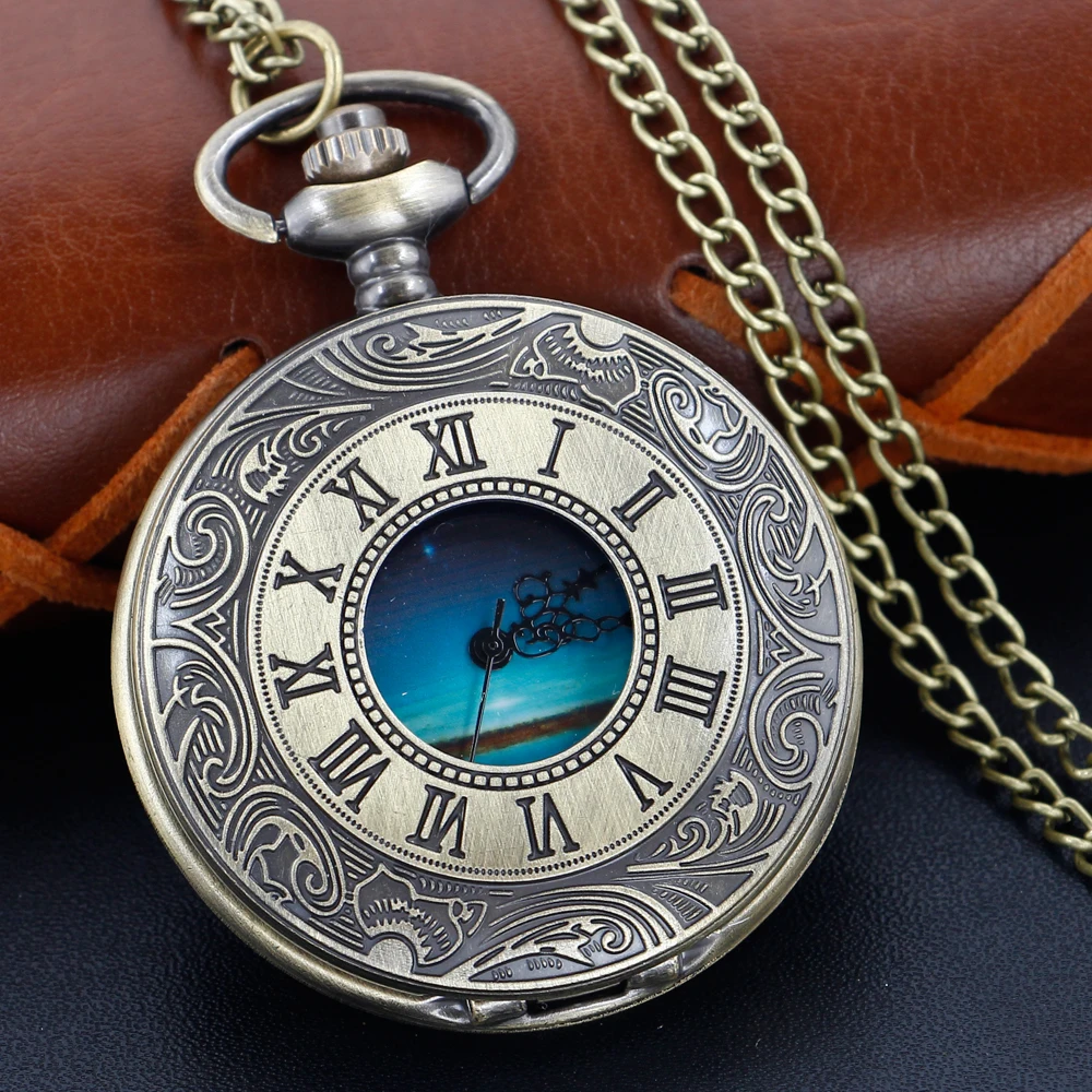 Antique Exquisite Star Dial Quartz Pocket Watch Vintage Bronze Roman Numerals Men's Clock Best Women's Children's Festival Gift
Antique Exquisite Star Dial Quartz Pocket Watch Vintage Bronze Roman Numerals Men's Clock Best Women's Children's Festival Gift