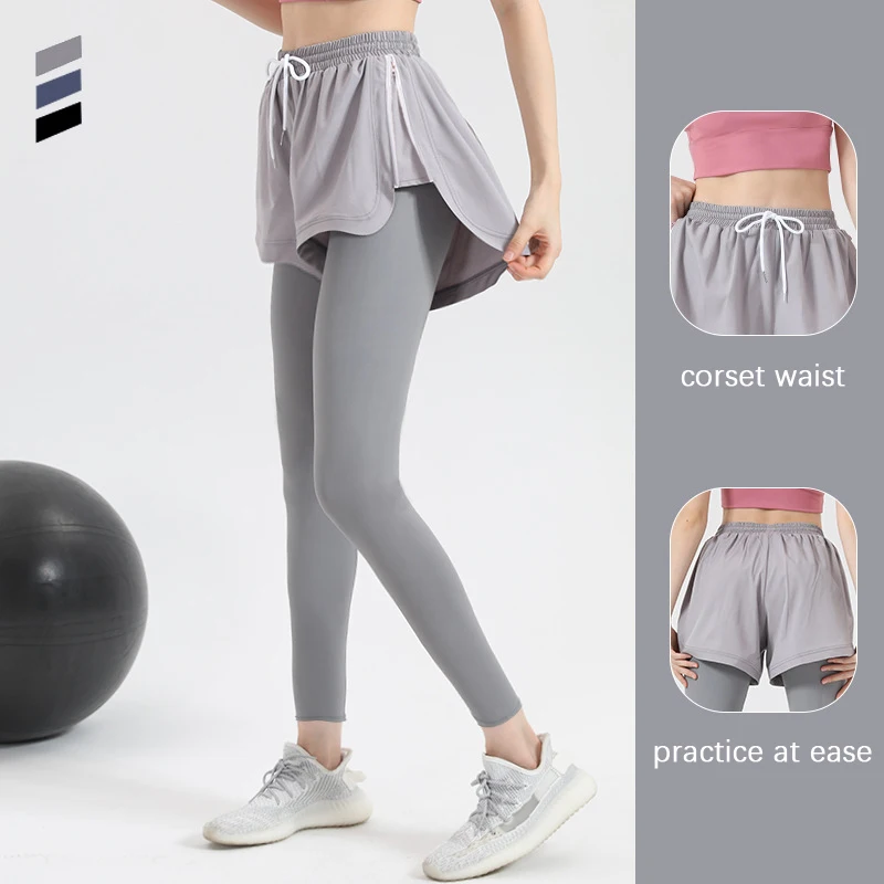 Fake Two Pcs Yoga Pants Soft Leggings Plus Size Fitness Pants Women High Waist Trousers Hip Lift Running Sports Pants
Fake Two Pcs Yoga Pants Soft Leggings Plus Size Fitness Pants Women High Waist Trousers Hip Lift Running Sports Pants