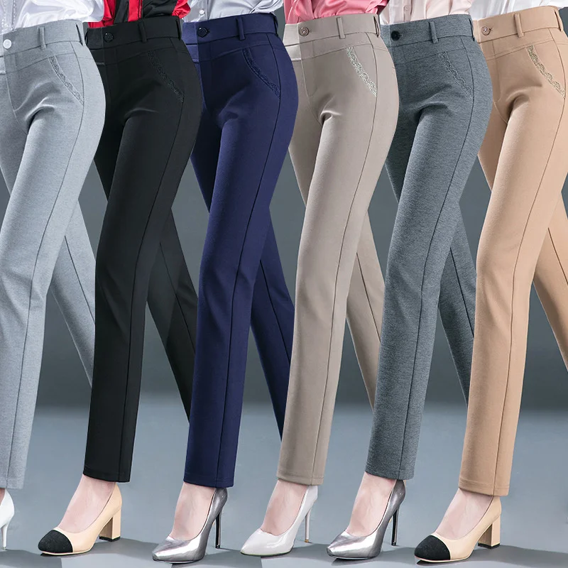 2023 New Spring Autumn Women Trousers High Waist Stretch Straight Pants Lady Loose Casual Pants Middle-aged Mothers Long Pants
2023 New Spring Autumn Women Trousers High Waist Stretch Straight Pants Lady Loose Casual Pants Middle-aged Mothers Long Pants