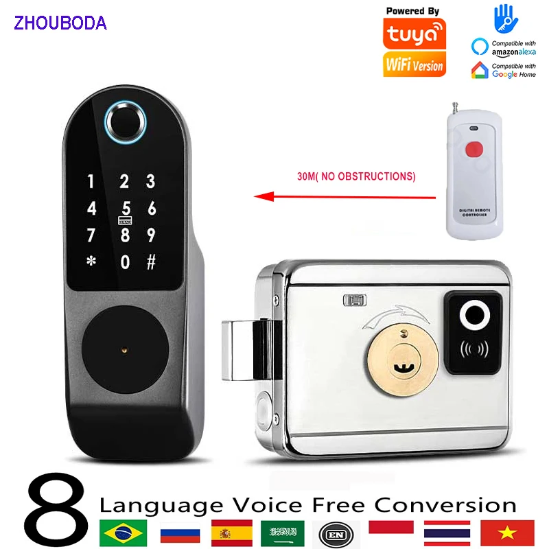 Fingerprint Lock Biometri Digital Electronic Lock Tuya Wifi App Remote Control Passcode Rfid Card Keyless TTLock Smart Door Lock
Fingerprint Lock Biometri Digital Electronic Lock Tuya Wifi App Remote Control Passcode Rfid Card Keyless TTLock Smart Door Lock