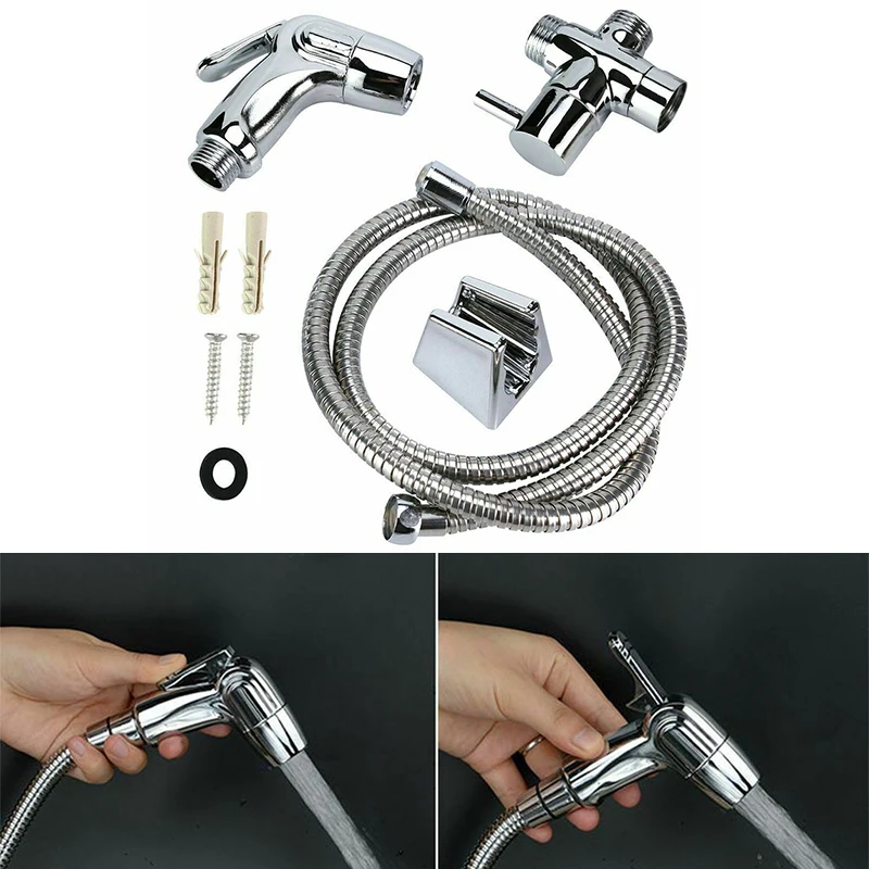 Toilet Bidet Sprayer Bathroom Flush Handheld Head Hose Set Nozzle Silver Plated W/ Screws Accessories Accessory
Toilet Bidet Sprayer Bathroom Flush Handheld Head Hose Set Nozzle Silver Plated W/ Screws Accessories Accessory