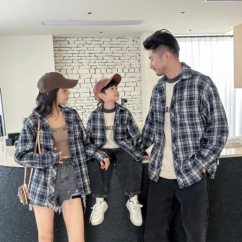 Dad Mom And Son Daughter Equal Shirts For The Whole Family Clothes 2023 Men Baby Boys Plaid Top Women Girls Long Sleeve Blouse
Dad Mom And Son Daughter Equal Shirts For The Whole Family Clothes 2023 Men Baby Boys Plaid Top Women Girls Long Sleeve Blouse