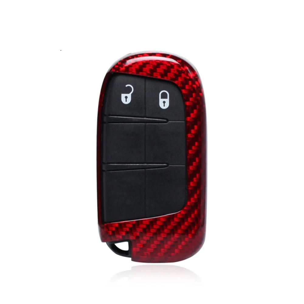 Fob Key Case Cover For Jeep Dodge Cherokee Renegade Auto Remote Real Carbon Fiber Black/Red Keyless Bag Car Keychain Shell Cap
Fob Key Case Cover For Jeep Dodge Cherokee Renegade Auto Remote Real Carbon Fiber Black/Red Keyless Bag Car Keychain Shell Cap