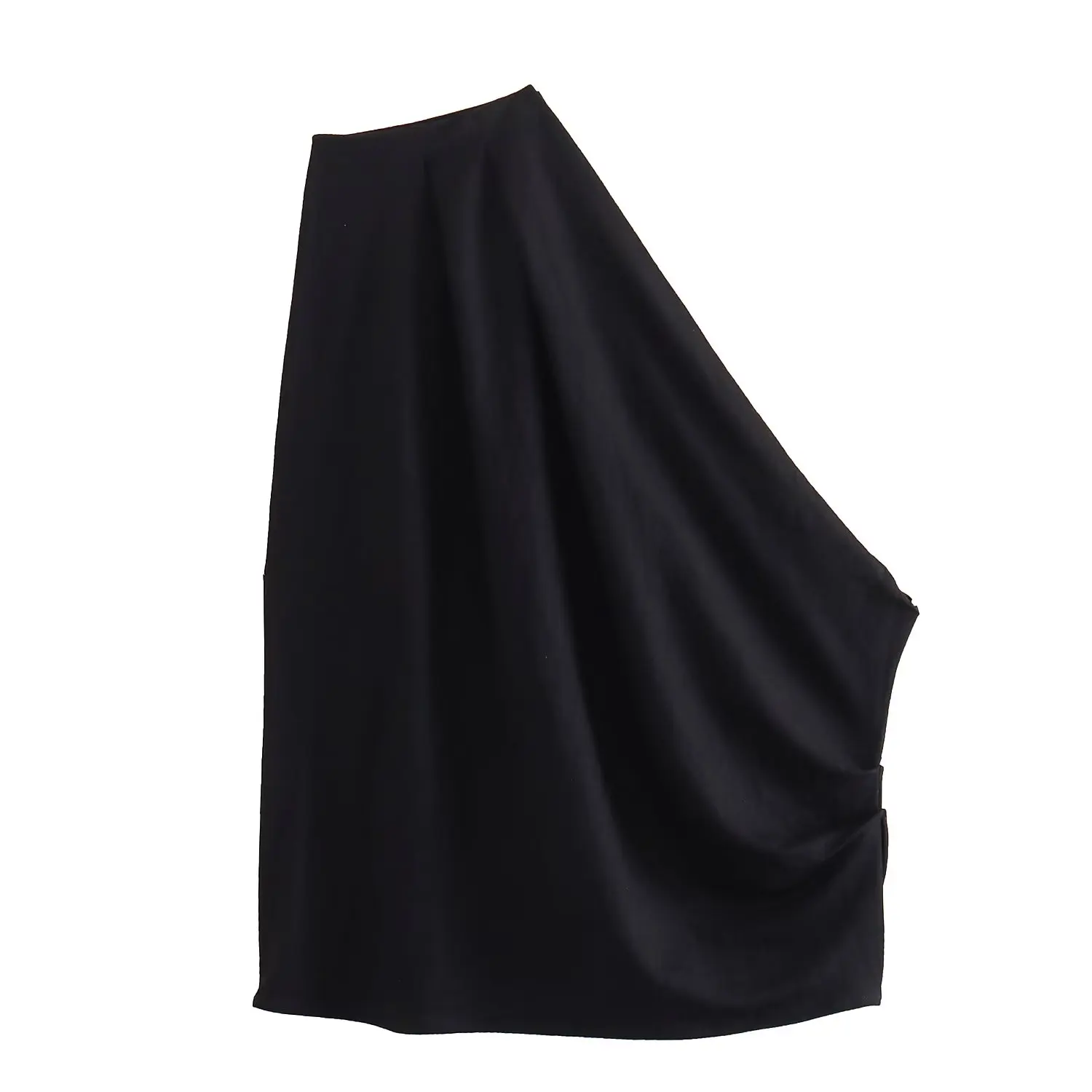 Women 2023 New Fashion Summer Black Sexy Asymmetric Fold Decoration Tops Vintage Sleeveless Short Chic Tops
Women 2023 New Fashion Summer Black Sexy Asymmetric Fold Decoration Tops Vintage Sleeveless Short Chic Tops