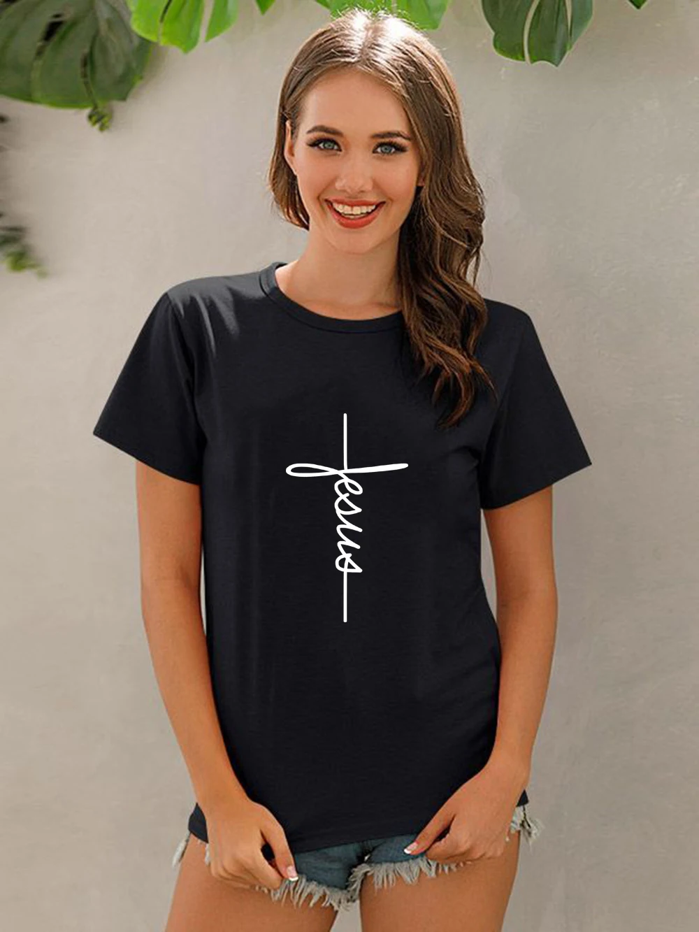 Jesus Cross Print Women T-shirt Christian Tops Harajuku Faith Love Hope Graphic Tees Female T Shirts Casual Tees Camisetas Mujer
Jesus Cross Print Women T-shirt Christian Tops Harajuku Faith Love Hope Graphic Tees Female T Shirts Casual Tees Camisetas Mujer
