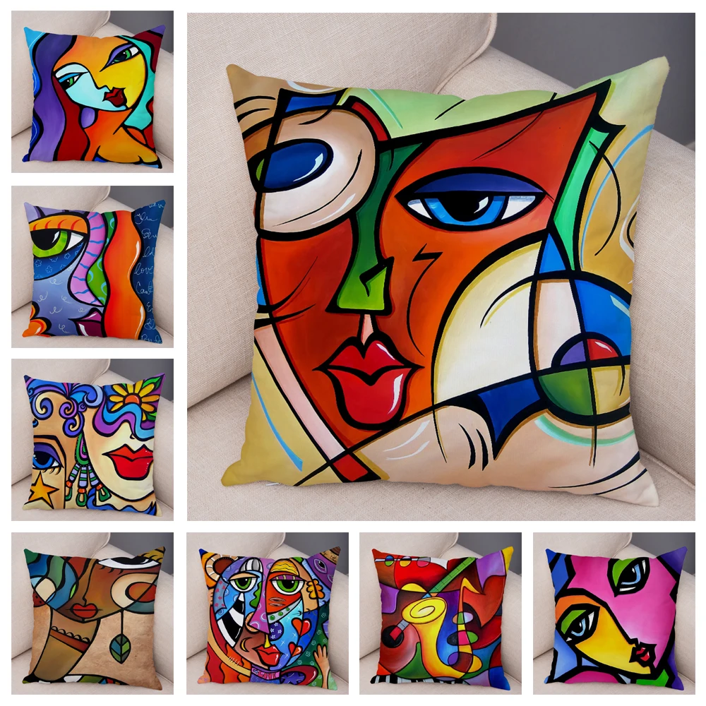 Abstract Painting Cushion Cover Decoration Nordic Style Colorful Cartoon Girl Pillowcase Soft Plush Pillowcase Pair
Abstract Painting Cushion Cover Decoration Nordic Style Colorful Cartoon Girl Pillowcase Soft Plush Pillowcase Pair