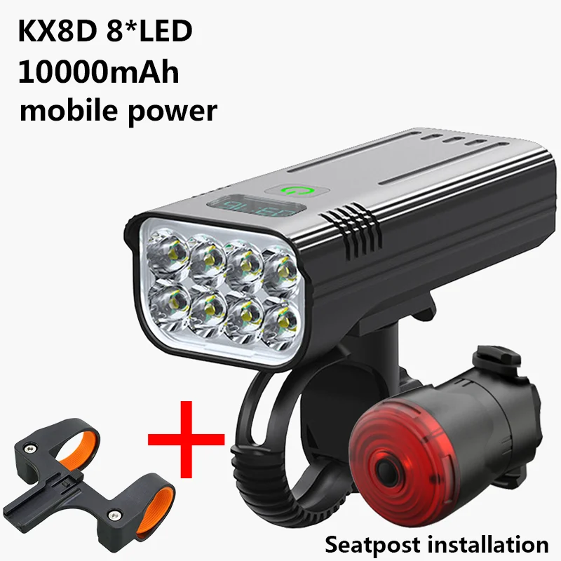 10000 mAh Bike Light Rainproof USB Rechargeable LED Bicycle Light Super Bright Flashlight for Cycling Rear Light Smart Brake
10000 mAh Bike Light Rainproof USB Rechargeable LED Bicycle Light Super Bright Flashlight for Cycling Rear Light Smart Brake