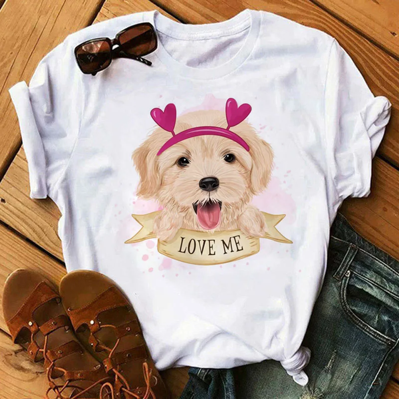 Harajuku Women T Shirt Cartoon Love Me Kawaii Dog Print Tops Female Summer T-shirt Short Sleeve Tee Shirts Women Cute T-shirt
Harajuku Women T Shirt Cartoon Love Me Kawaii Dog Print Tops Female Summer T-shirt Short Sleeve Tee Shirts Women Cute T-shirt
