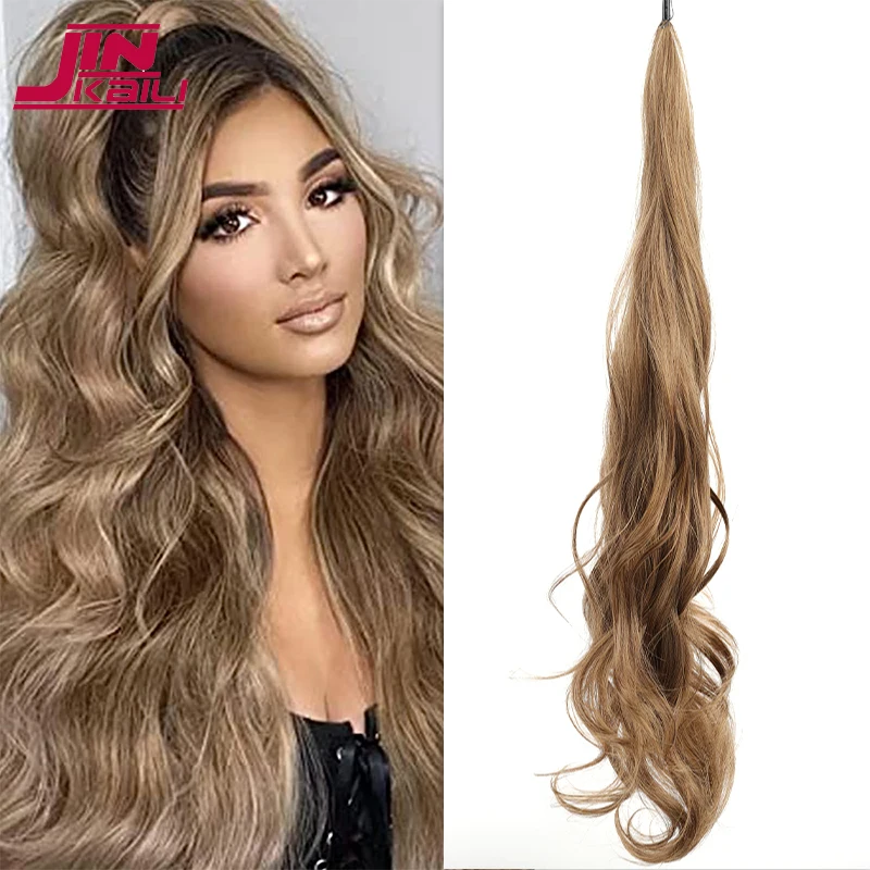 JINKAILI 32Inch Flexible Long Ponytail Curly Synthetic Ponytails Hairpiece (Brown, Black, Golden,Naturly Black)
JINKAILI 32Inch Flexible Long Ponytail Curly Synthetic Ponytails Hairpiece (Brown, Black, Golden,Naturly Black)
