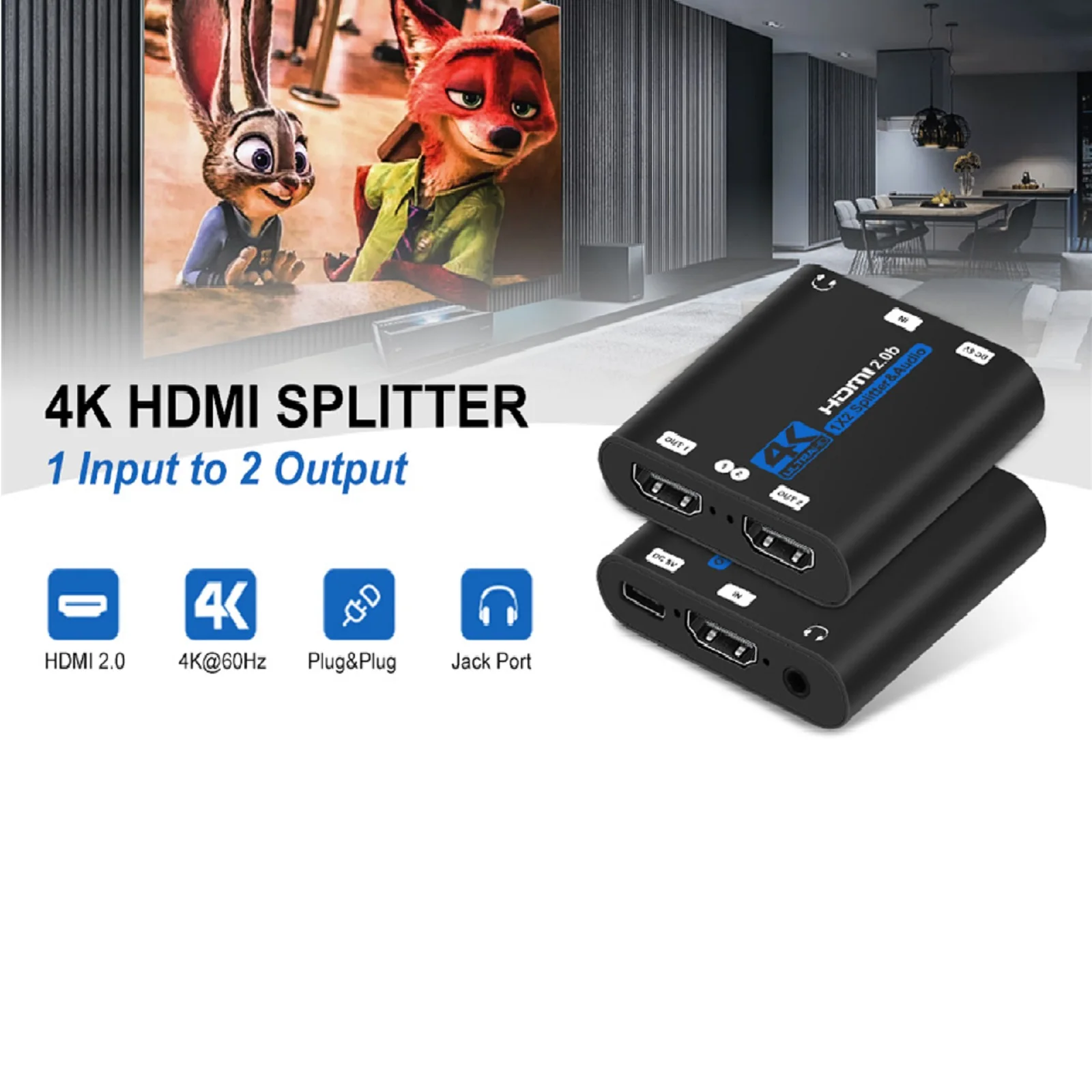 Разветвитель 1 в 2 выхода HDMI 2.0b 1x2 с аудио экстрактором и выходом 3,5 мм 4K @ 60 Гц HDMI усилитель переключатель HDR HDCP 2,2 HDMI разветвитель
Разветвитель 1 в 2 выхода HDMI 2.0b 1x2 с аудио экстрактором и выходом 3,5 мм 4K @ 60 Гц HDMI усилитель переключатель HDR HDCP 2,2 HDMI разветвитель