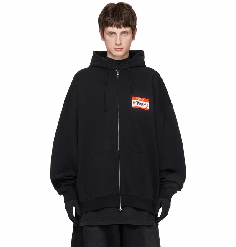 Red Printing VTM Hooded Hello My Name Is VETEMENTS Cardigan Hoodie Men Women Pullovers
Red Printing VTM Hooded Hello My Name Is VETEMENTS Cardigan Hoodie Men Women Pullovers