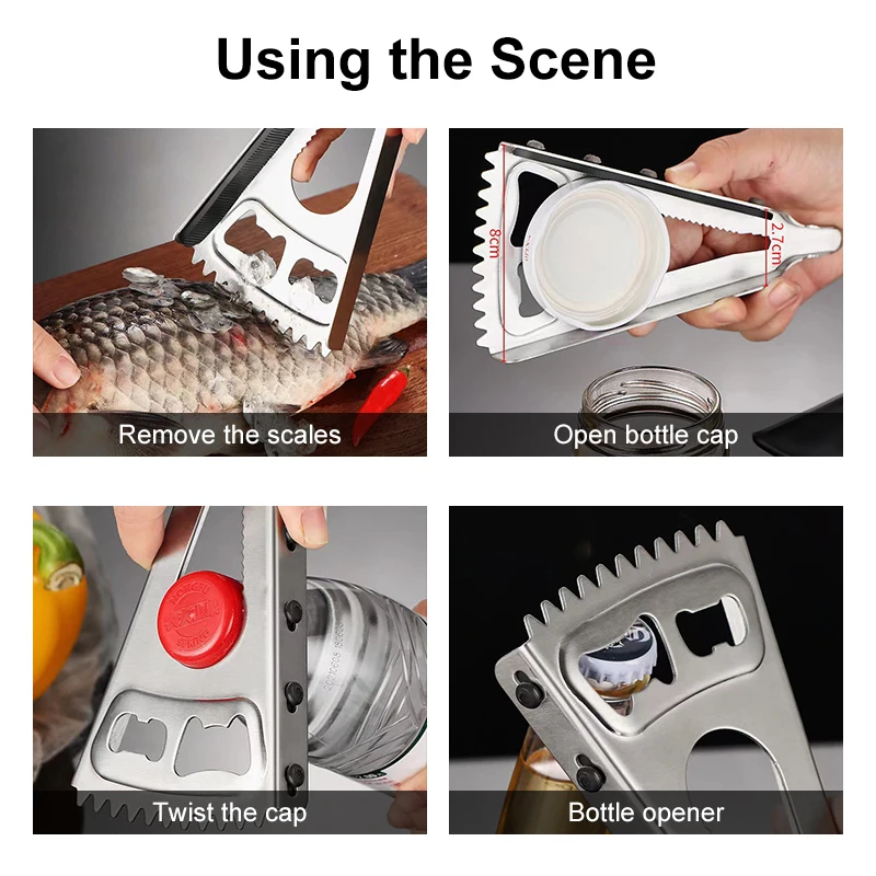Multifunction Bottle Opener Beer Opener Stainless Steel jar Opener scraping fish scale Wine Soda Cap Opener Kitchen Accessorie
Multifunction Bottle Opener Beer Opener Stainless Steel jar Opener scraping fish scale Wine Soda Cap Opener Kitchen Accessorie