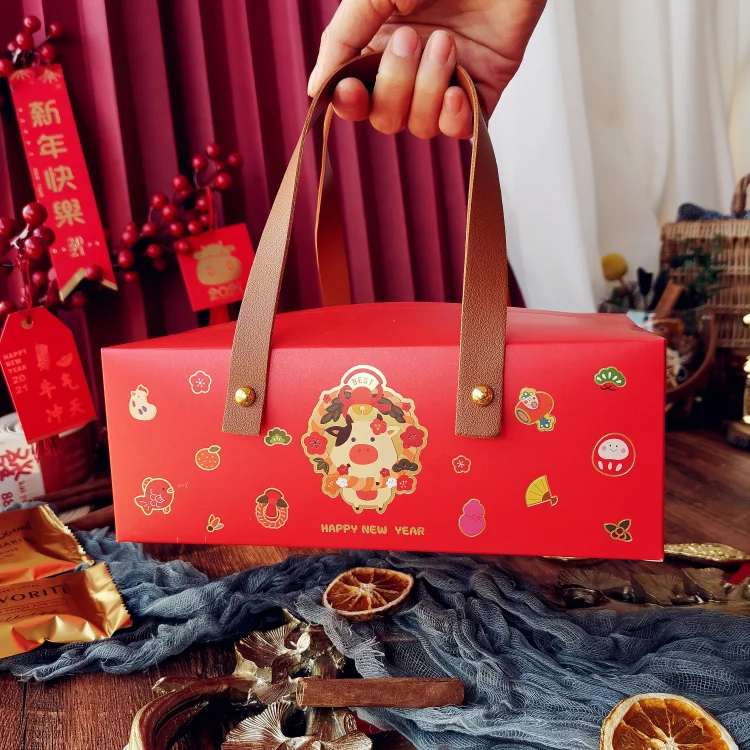 10PCS Red cattle Color Gift Hand Box New Year Cake biscuit Food Takeout packaging Boxy Box Paper Cow Leather Handle Party Bags
10PCS Red cattle Color Gift Hand Box New Year Cake biscuit Food Takeout packaging Boxy Box Paper Cow Leather Handle Party Bags