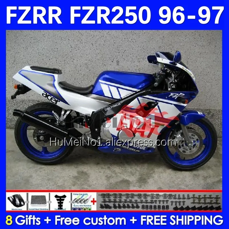FZR250RR For YAMAHA FZRR FZR 250 250R FZR250 R RR 148No.62 FZR-250 94 95 96 97 FZR250R 1994 1995 1996 1997 Fairing blue glossy
FZR250RR For YAMAHA FZRR FZR 250 250R FZR250 R RR 148No.62 FZR-250 94 95 96 97 FZR250R 1994 1995 1996 1997 Fairing blue glossy
