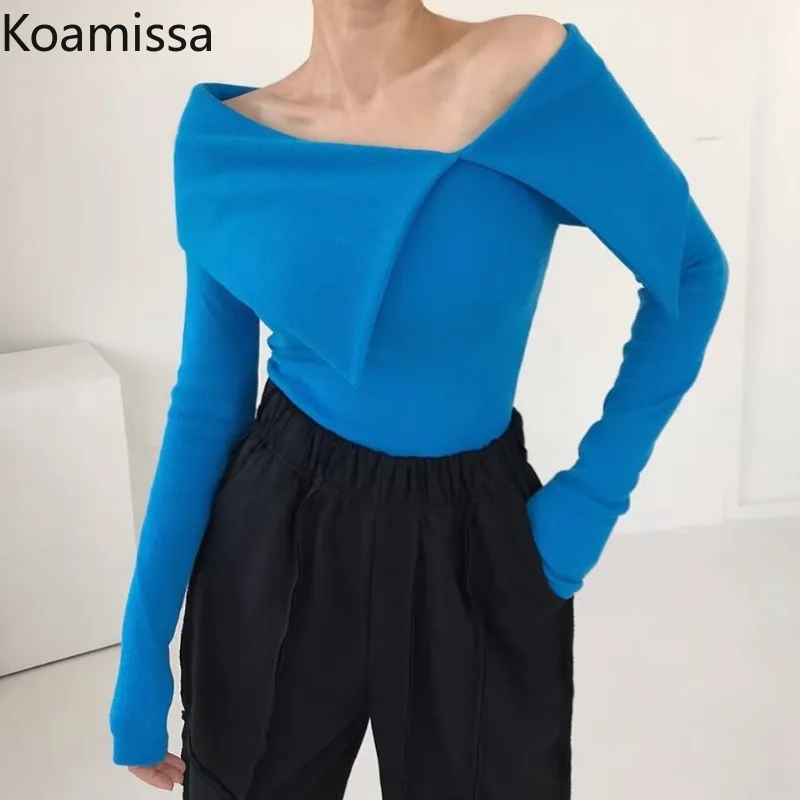 Koamissa Solid Women Long Sleeves Tshirt Big Turn Down Collar Sexy Tees Shirts Spring Autumn 2022 Chic Korean T-shirts Tops
Koamissa Solid Women Long Sleeves Tshirt Big Turn Down Collar Sexy Tees Shirts Spring Autumn 2022 Chic Korean T-shirts Tops