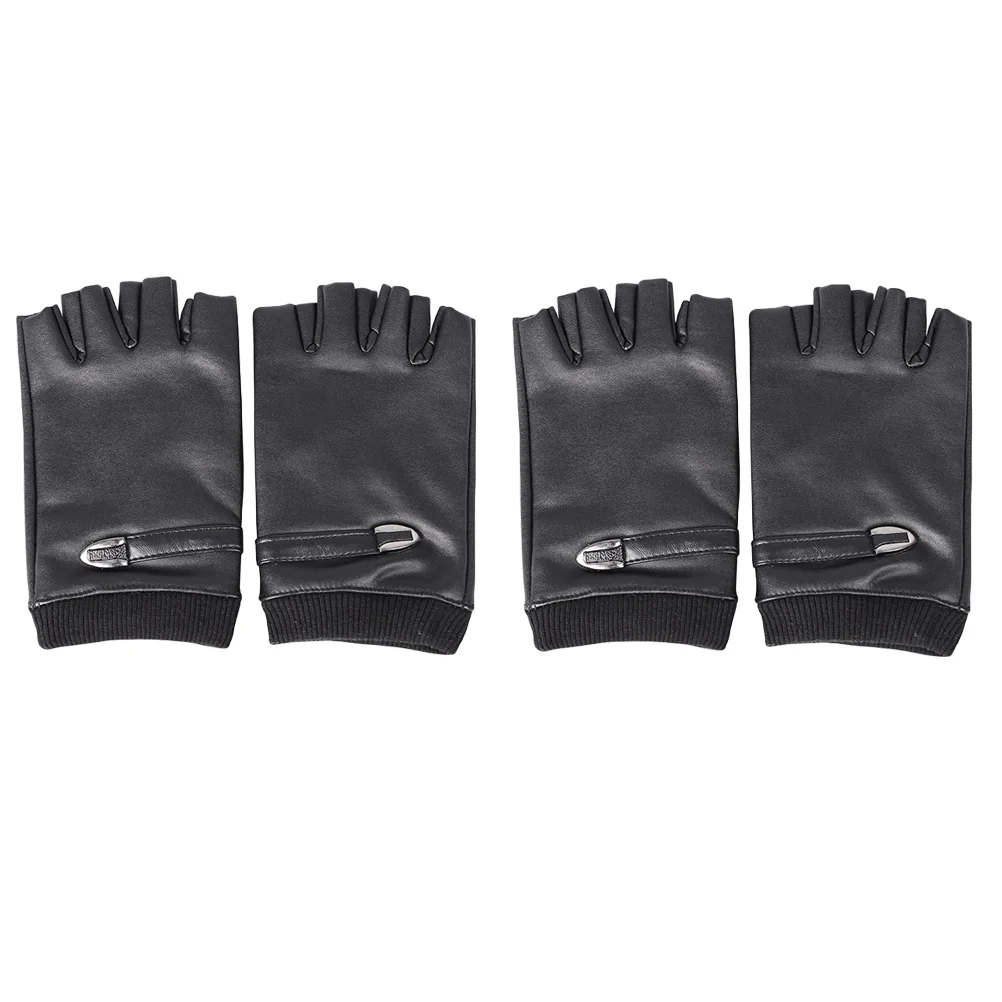 2 Pair of PU Half Finger Gloves Bike Riding Gloves Winter Fishing Gloves Cycling Motorcycle Gloves (Black)
2 Pair of PU Half Finger Gloves Bike Riding Gloves Winter Fishing Gloves Cycling Motorcycle Gloves (Black)