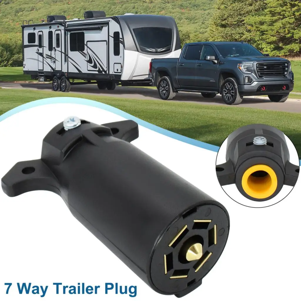 7 Way Trailer Towing Blade Round Socket Plug Connector 12V 7 PIN Plug Adapter For Trailer RV Yacht Tow Wiring Light Conector
7 Way Trailer Towing Blade Round Socket Plug Connector 12V 7 PIN Plug Adapter For Trailer RV Yacht Tow Wiring Light Conector