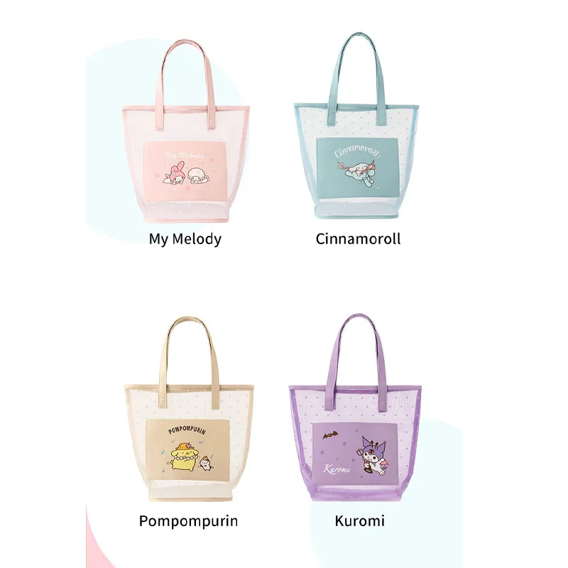 43Cm Sanrios Kawaii My Melody Cinnamoroll Kuromi Mesh Shoulder Bag Cute Cartoon Transparent Handbag Storage Bag
43Cm Sanrios Kawaii My Melody Cinnamoroll Kuromi Mesh Shoulder Bag Cute Cartoon Transparent Handbag Storage Bag