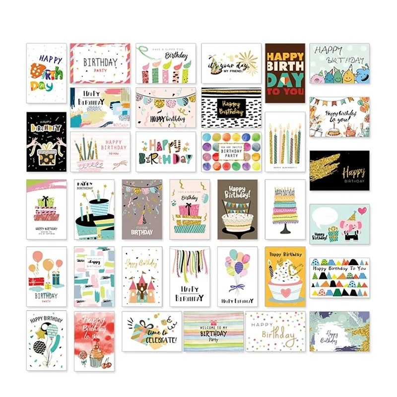36 Pack Greeting Card Eco Friendly Unique Birthday Cards Large Happy Birthday Cards Set For Adults And Kids Writing
36 Pack Greeting Card Eco Friendly Unique Birthday Cards Large Happy Birthday Cards Set For Adults And Kids Writing