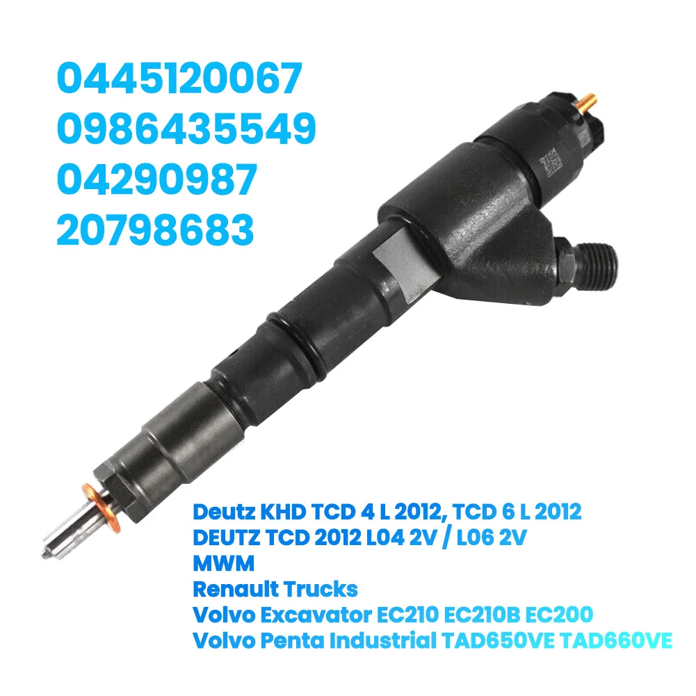 0445120067 0986435549 04290987 20798683 New -Diesel Fuel Injector for VOLVO EC210 EC210B for Deutz KHD TCD
0445120067 0986435549 04290987 20798683 New -Diesel Fuel Injector for VOLVO EC210 EC210B for Deutz KHD TCD
