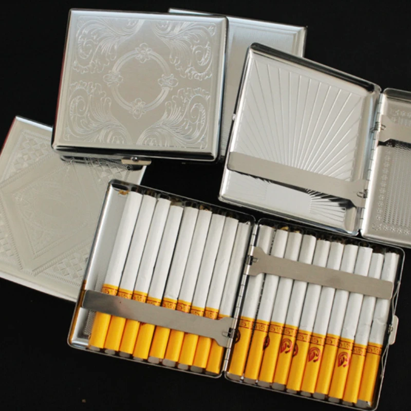Hand-rolled leather cigarette box 20-pack ultra-thin metal simple cigarettes portable cigarette box cigarette holder men's gift
Hand-rolled leather cigarette box 20-pack ultra-thin metal simple cigarettes portable cigarette box cigarette holder men's gift