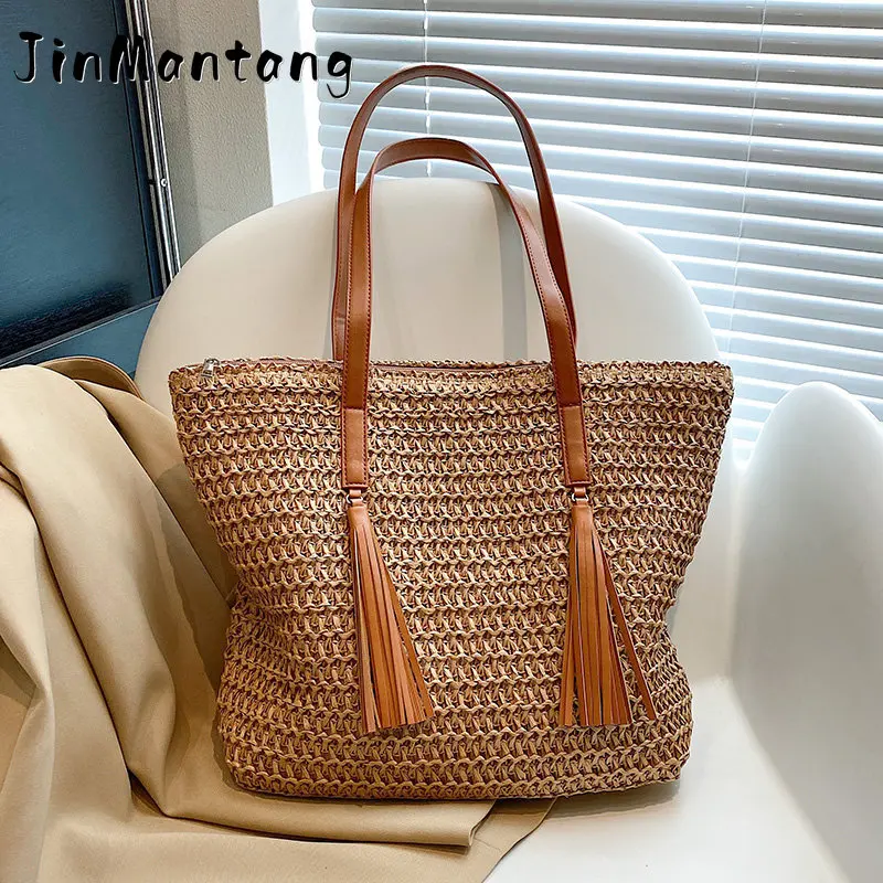 Tassel Design Ladies Big Straw Bags for Women 2023 Trendy Summer Fashion Shoulder Bag Lady Handbags High-capacity Beach Totes
Tassel Design Ladies Big Straw Bags for Women 2023 Trendy Summer Fashion Shoulder Bag Lady Handbags High-capacity Beach Totes
