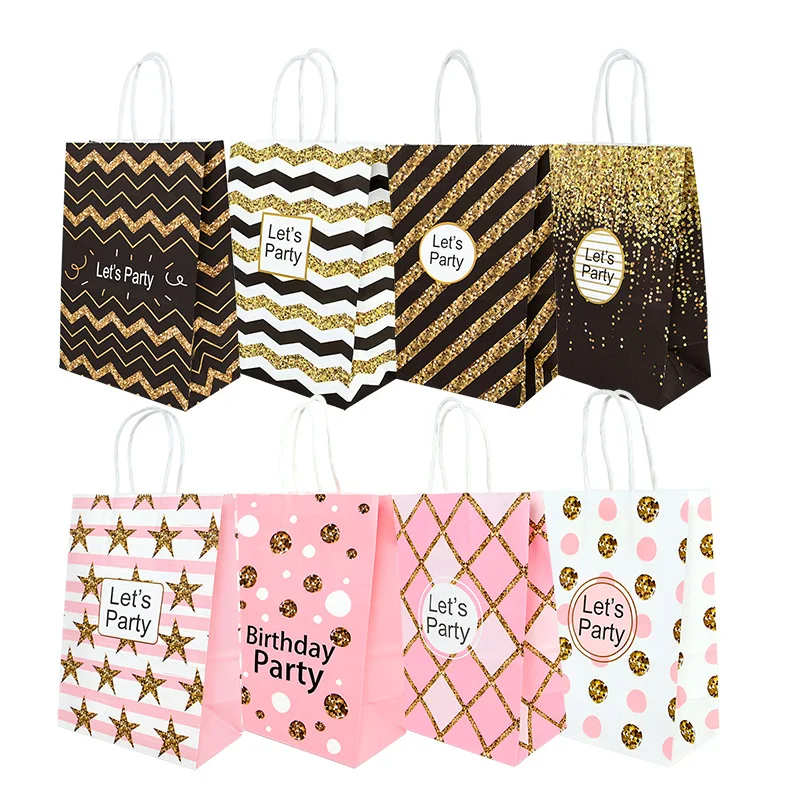 5pcs/Lot Stripe Star Dot Birthday Party Candy Gift Bags Kraft Paper Bag Baby Shower Wedding Present Packaging Supplies Reusable
5pcs/Lot Stripe Star Dot Birthday Party Candy Gift Bags Kraft Paper Bag Baby Shower Wedding Present Packaging Supplies Reusable