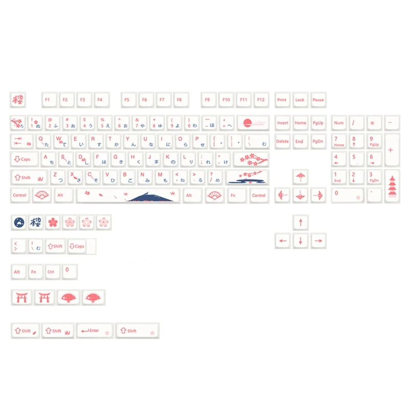 130 Keys PBT Keycaps XDA Profile DYE SUB Personalized Pink Sakura Theme Keycap For Cherry MX Switch Mechanical Keyboard
130 Keys PBT Keycaps XDA Profile DYE SUB Personalized Pink Sakura Theme Keycap For Cherry MX Switch Mechanical Keyboard