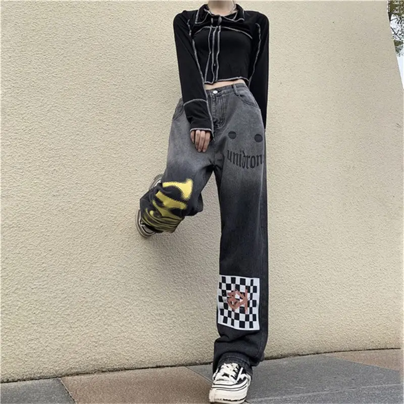 New Wide Leg Jeans Women Printing Vintage Harajuku Loose Casual Denim Pants Spring Street High Waist Woman Trousers X378
New Wide Leg Jeans Women Printing Vintage Harajuku Loose Casual Denim Pants Spring Street High Waist Woman Trousers X378
