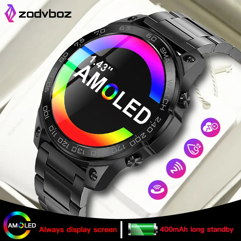 ZODVBOZ NFC Smart Watch Men Always-on Display Screen Blood Oxygen Monitor Custom Dial Answer Call Waterproof AMOLED Smartwatch
ZODVBOZ NFC Smart Watch Men Always-on Display Screen Blood Oxygen Monitor Custom Dial Answer Call Waterproof AMOLED Smartwatch