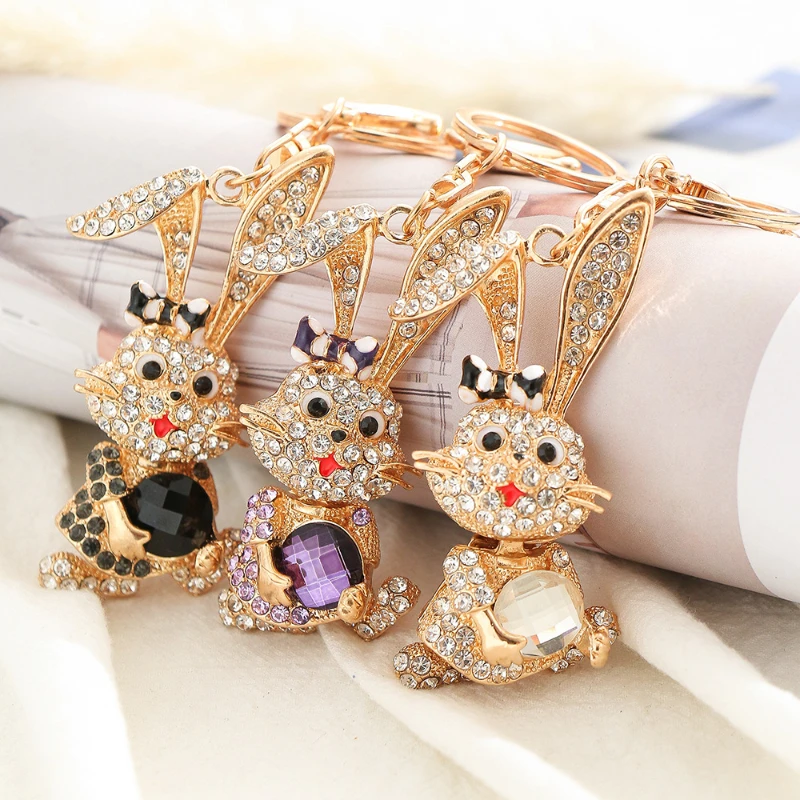 Personality three-dimensional rabbit color diamond cute rabbit alloy keychain pendant creative cartoon gift wholesale
Personality three-dimensional rabbit color diamond cute rabbit alloy keychain pendant creative cartoon gift wholesale