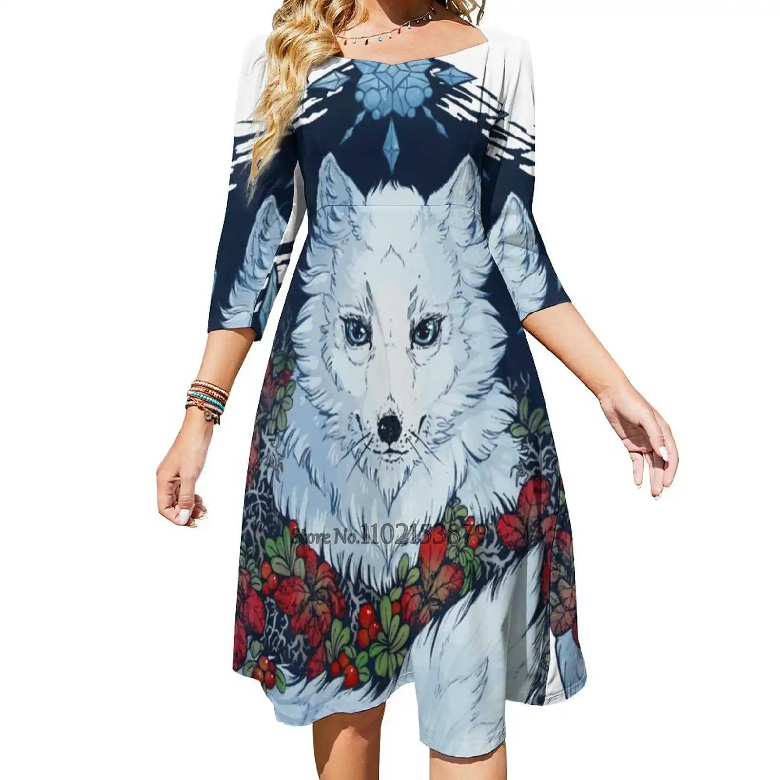 Float Ice Fox Square Neck Dress Back Lacing Backless Dress Elegant Beach Party Dress Korean Arctic Fox Fox Foxes Animal Nature
Float Ice Fox Square Neck Dress Back Lacing Backless Dress Elegant Beach Party Dress Korean Arctic Fox Fox Foxes Animal Nature