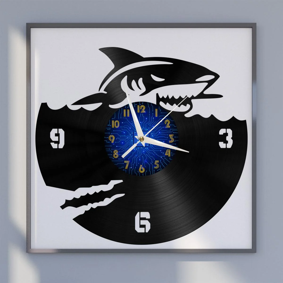 Shark 3 Vinyl Wall Clock, Vinyl Record LED Clock Wall Art Black 12 Inch for Living Room Bedroom
Shark 3 Vinyl Wall Clock, Vinyl Record LED Clock Wall Art Black 12 Inch for Living Room Bedroom
