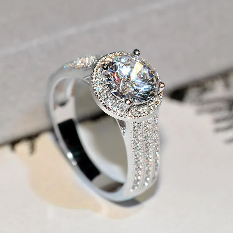 DIWENFU 14K White Gold Round Diamond Ring Women Fine Silver 925 Jewelry Bizuteria Wedding Bands Engagement Ring Box Anel Female
DIWENFU 14K White Gold Round Diamond Ring Women Fine Silver 925 Jewelry Bizuteria Wedding Bands Engagement Ring Box Anel Female