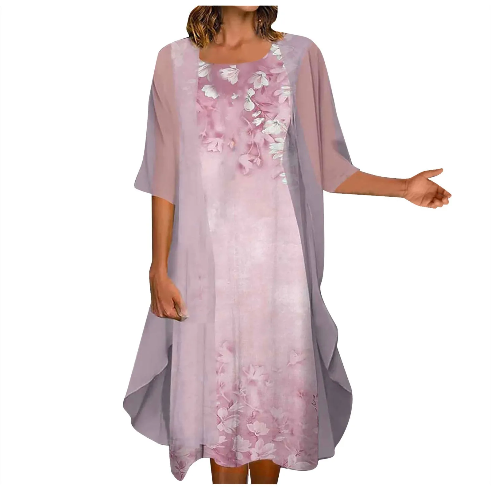 Women'S Casual Fashion Print Round Neck Medium Long Length Two Piece Set Dress Formal Occasion Dresses Long Dress Evening
Women'S Casual Fashion Print Round Neck Medium Long Length Two Piece Set Dress Formal Occasion Dresses Long Dress Evening