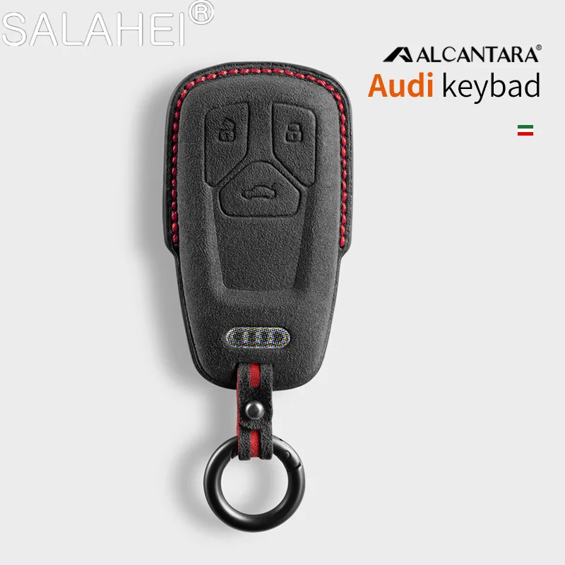 

Alcantara Car Key Case Cover Holder Shell Protector For Audi A4 B9 A5 A6 8S 8W Q5 Q7 4M S4 S5 S7 TT TTS TFSI RS Auto Accessories