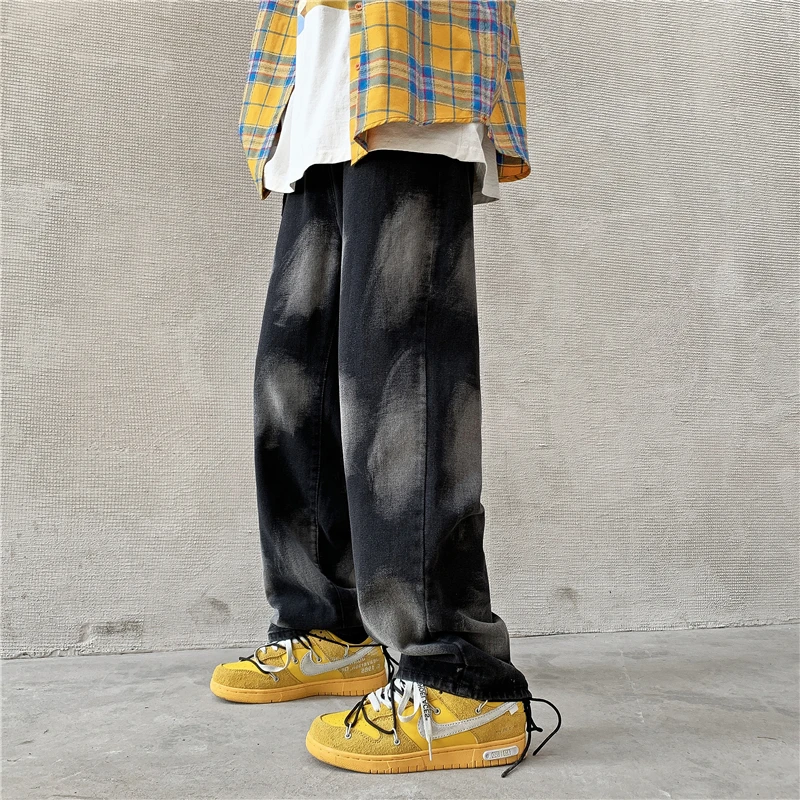 Pants Women Tie-dye Jeans Men's and Women's Korean Black All-match Loose Ins Style High Street Casual Straight Trousers Y2k
Pants Women Tie-dye Jeans Men's and Women's Korean Black All-match Loose Ins Style High Street Casual Straight Trousers Y2k
