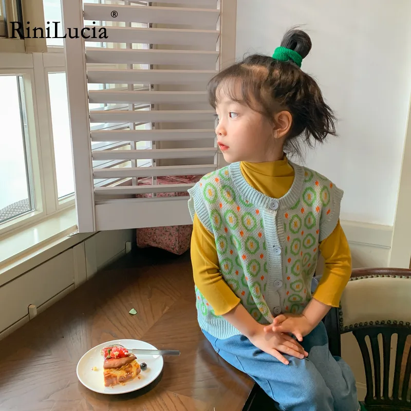 RiniLucia Kids Sweater Girl Clothes Knitted Sleeveless Vest 2022 Autumn New Children Flower Vest 2-7year Girl Cardigan Tops
RiniLucia Kids Sweater Girl Clothes Knitted Sleeveless Vest 2022 Autumn New Children Flower Vest 2-7year Girl Cardigan Tops