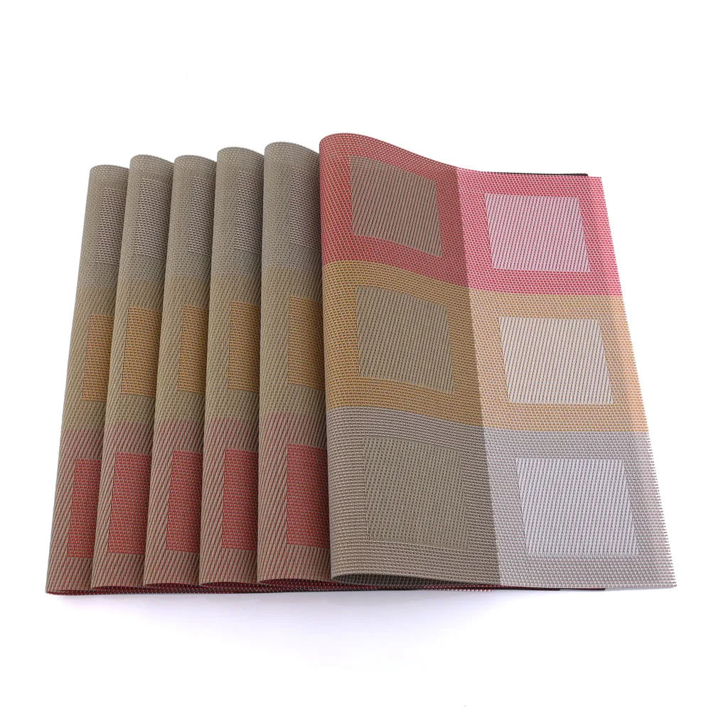 AJOYOUS Dining Table Mat Non-slip Placemat Set 4/6/8pcs PVC Washable Placemats for Kitchen Accessories Cup Coaster Wine Pad
AJOYOUS Dining Table Mat Non-slip Placemat Set 4/6/8pcs PVC Washable Placemats for Kitchen Accessories Cup Coaster Wine Pad