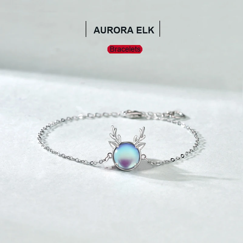 New Arrival 925 Sterling Silver Christmas Elk Bracelets for Women with Moonstone Perfect Fine Jewelry for Christmas Day
New Arrival 925 Sterling Silver Christmas Elk Bracelets for Women with Moonstone Perfect Fine Jewelry for Christmas Day