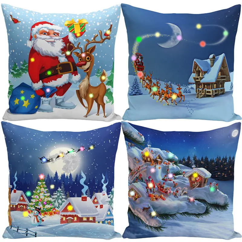 Light Up Christmas Pillow Cushion Cover Santa Elk Cushion Home Light Up Santa Decoration Home Pillow Case
Light Up Christmas Pillow Cushion Cover Santa Elk Cushion Home Light Up Santa Decoration Home Pillow Case