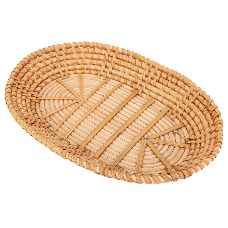 Woven Storage Basket Rattan Bread Basket Fruit Basket Serving Baskets For Home Kitchen Desk Snack Sundries Organizer
Woven Storage Basket Rattan Bread Basket Fruit Basket Serving Baskets For Home Kitchen Desk Snack Sundries Organizer